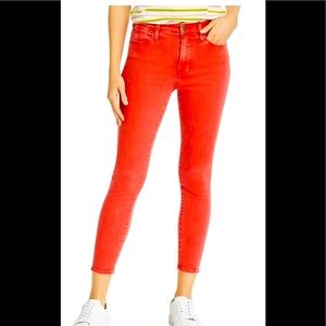 Red FRAME Le High cropped skinny jeans